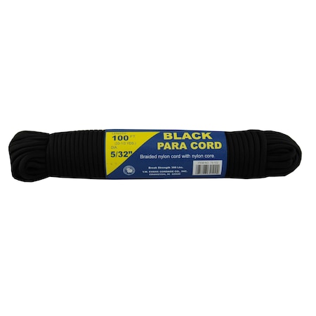 T.W. Evans Cordage Co. Black Para Cord 100 ft. 79-102